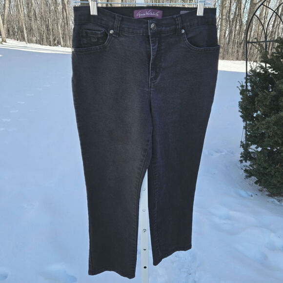 Gloria Vanderbilt Women's Jeans Amanda size 8 Short Black - Picture 1 of 13